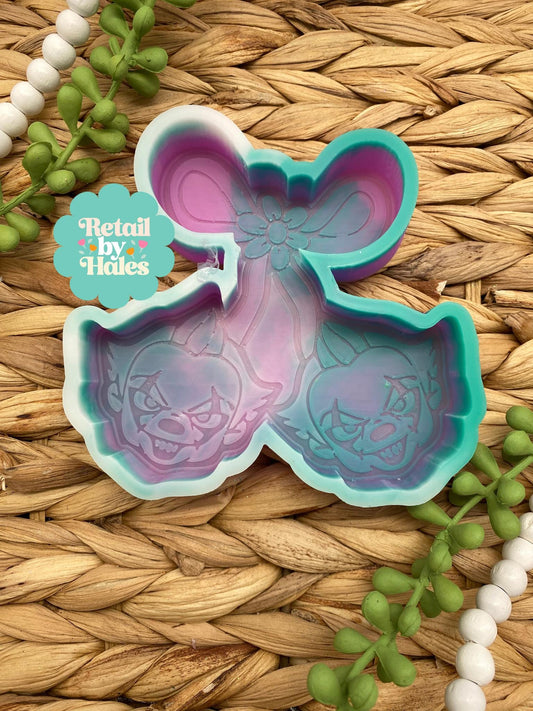 Clown Halloween Freshie Mold, Halloween Freshie Mold, Fall Freshie Mold, Spooky Silicone Mold, Autumn Freshie Mold, fall molds,