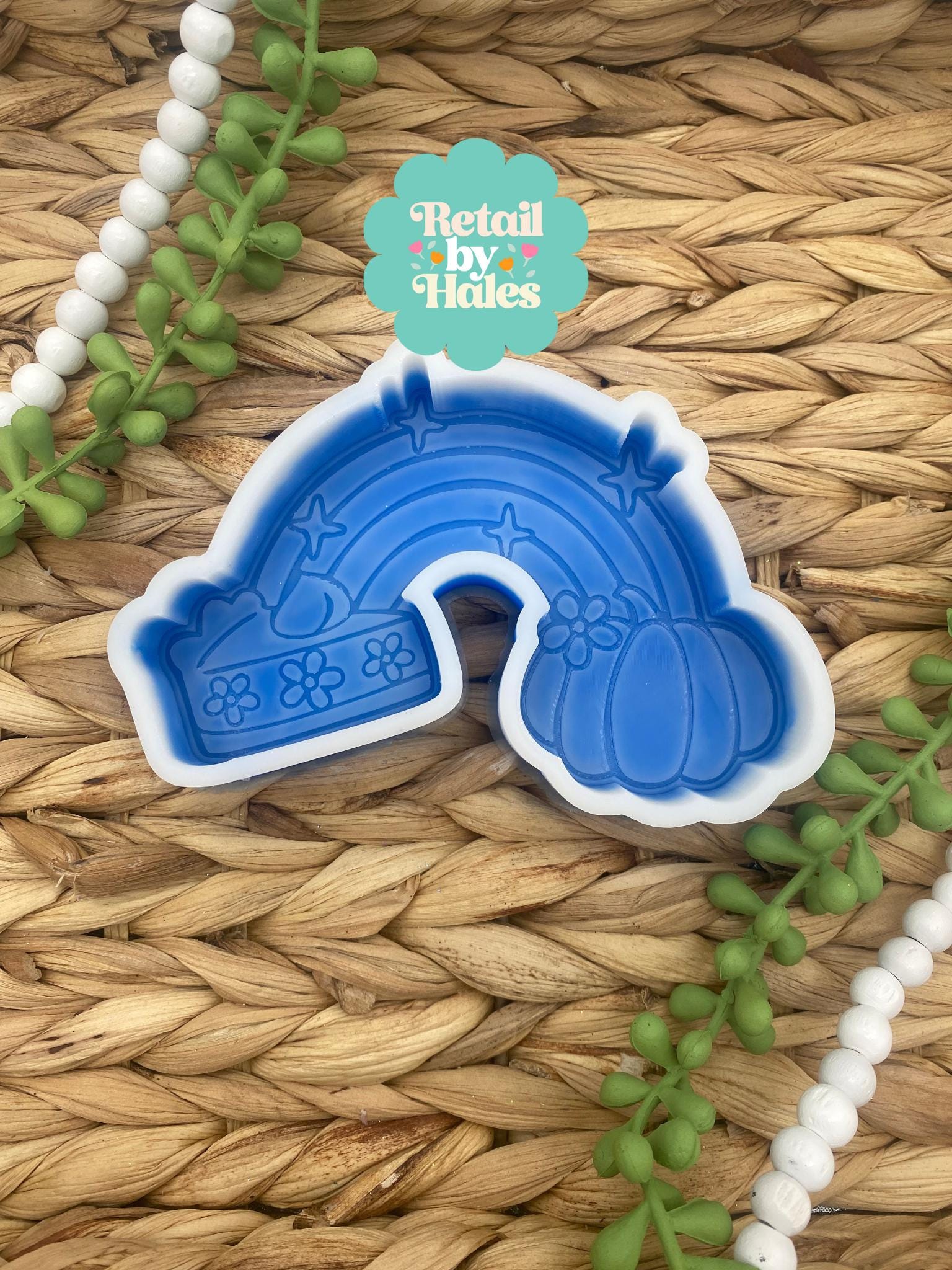 Pumpkin Pie Rainbow Freshie Mold, Freshie Mold, Fall Freshie Mold, Silicone Mold, pumpkin freshie molds, cute fall mold, Pumpkin Pie Mold