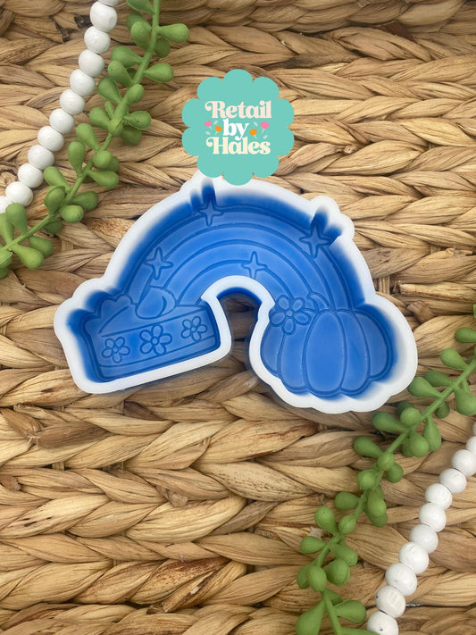 Pumpkin Pie Rainbow Freshie Mold, Freshie Mold, Fall Freshie Mold, Silicone Mold, pumpkin freshie molds, cute fall mold, Pumpkin Pie Mold