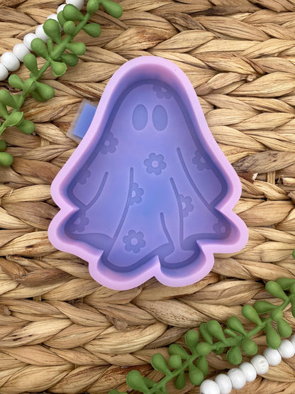 Flower Ghost Mold, Halloween Freshie Mold, Fall Freshie Mold, Ghost Silicone Mold, Coffee Shop Freshie Mold, Spooky Mold, Floral Ghost Mold