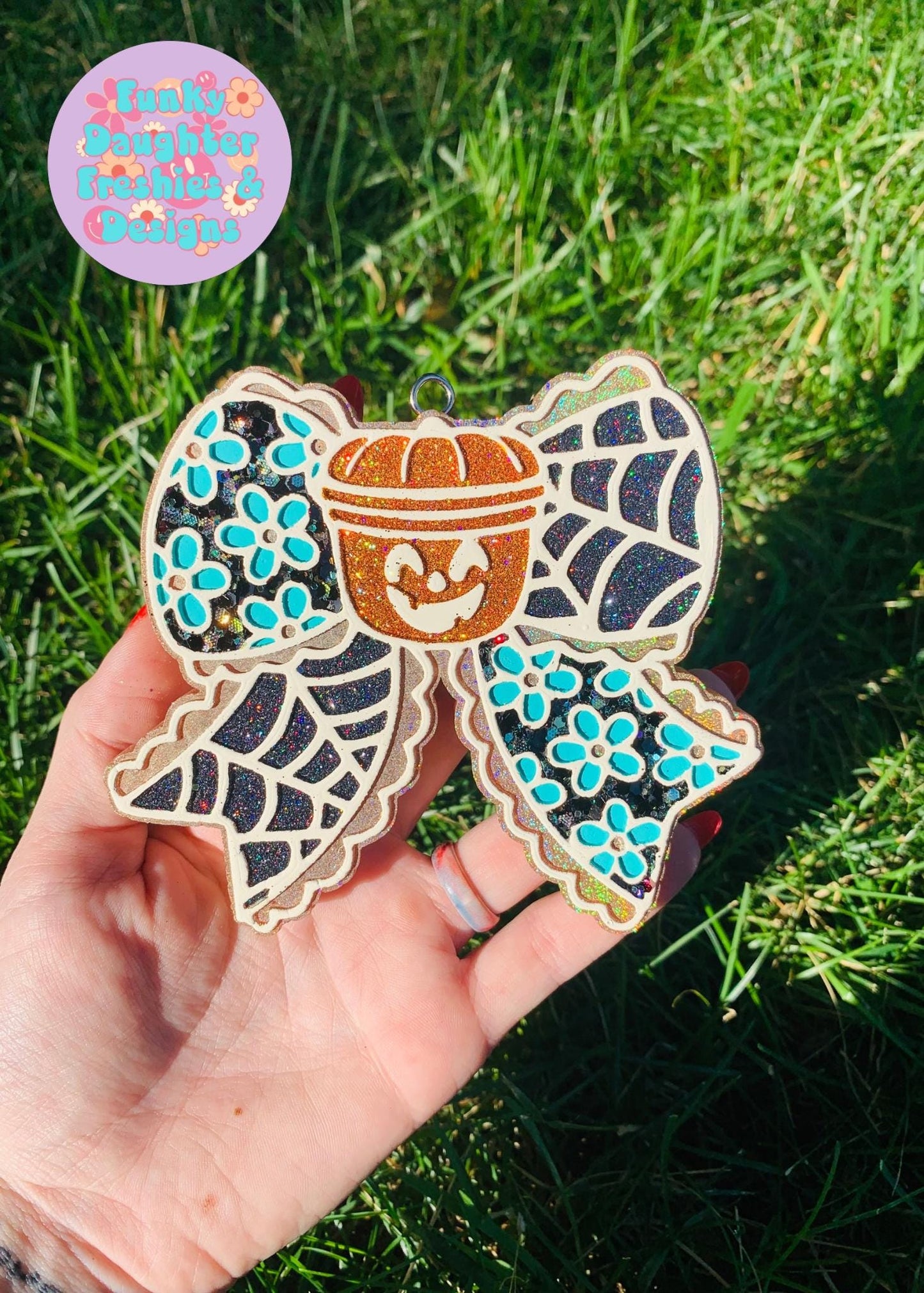 Jack-o-Lantern Bucket Bow Mold, Halloween Freshie Mold, Fall Freshie Mold, Retro Silicone Mold, Funny Freshie Mold, Retro Halloween Mold