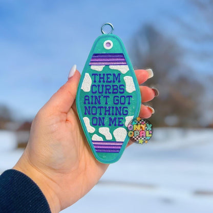 Them Curbs Aint Got Nothing on Me Motel Key Inserts Freshie Mold, for adult car freshie designs oven safe silicone mold for resin funny mold