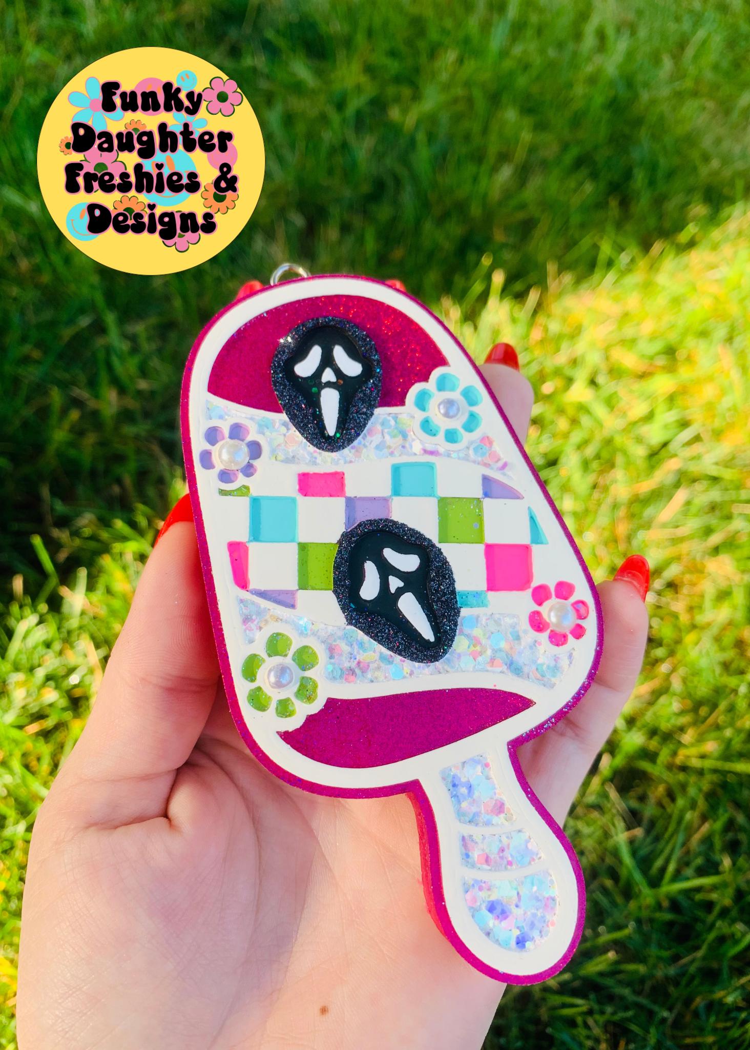 Popsicle Scream Halloween Freshie Mold, Halloween Freshie Mold, Fall Freshie Mold, Spooky Silicone Mold, Autumn Freshie Mold, fall molds,