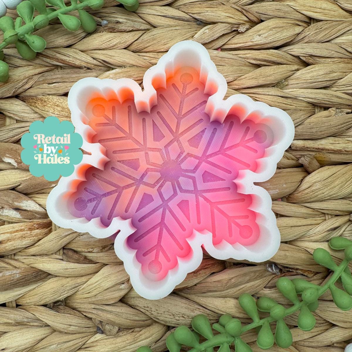 Snowflake Freshie Silicone Mold, freshie making supplies, Christmas freshie mold, cozy winter freshie molds, winter molds, snow freshie
