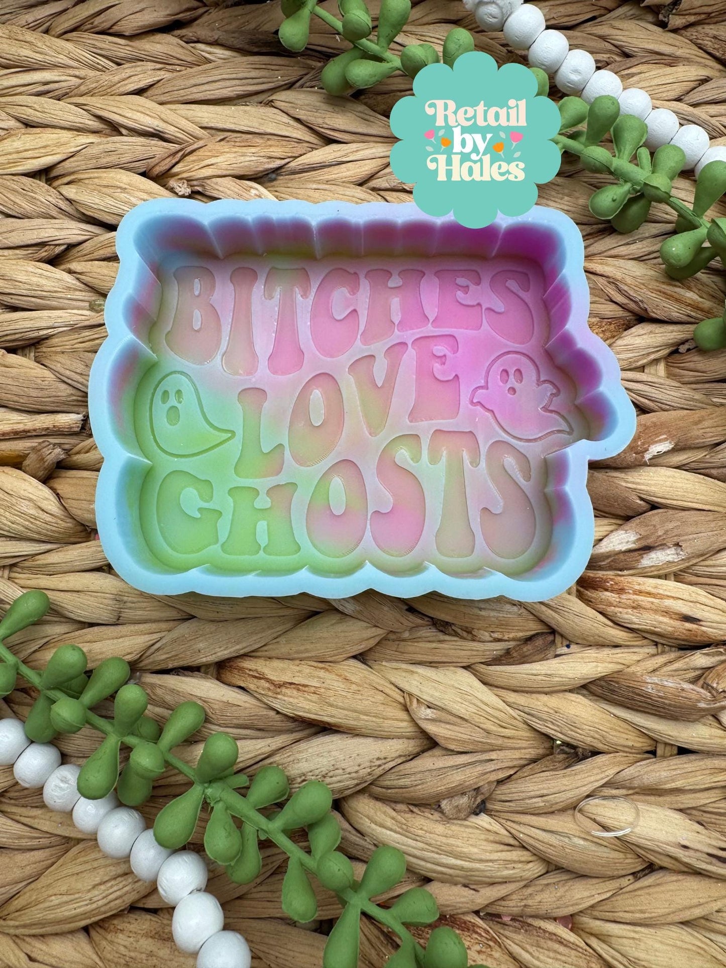 Bitches Love Ghosts Mold, Halloween Freshie Mold, Fall Freshie Mold, Ghost Silicone Mold, Funny Ghost Molds, Haunted Freshie Mold