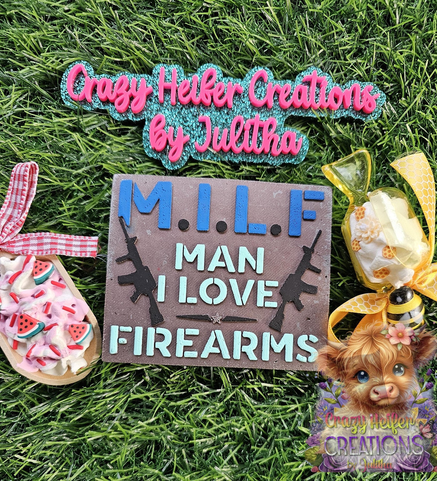 Man I Love Firearms MILF Mold, Gun Freshie Mold, Hunting Silicone Mold, Freshie Molds for Men, Father's Day Freshie Molds, Guy Freshie Mold