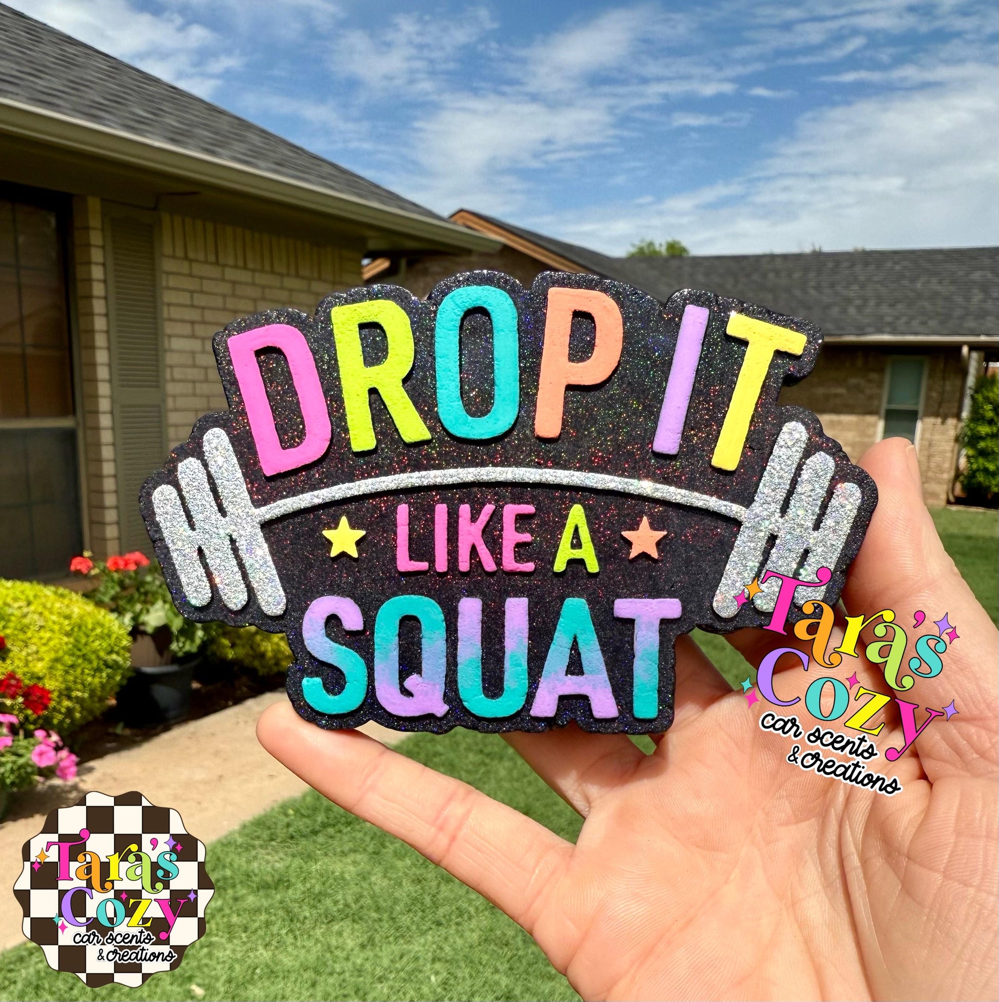 Drop It Like It's Hot Freshie Mold, Weight Lifting Silicone Mold, Gym Bro Freshie Mold, Working Out Mold, Drop It Like a Squat Freshie Mold