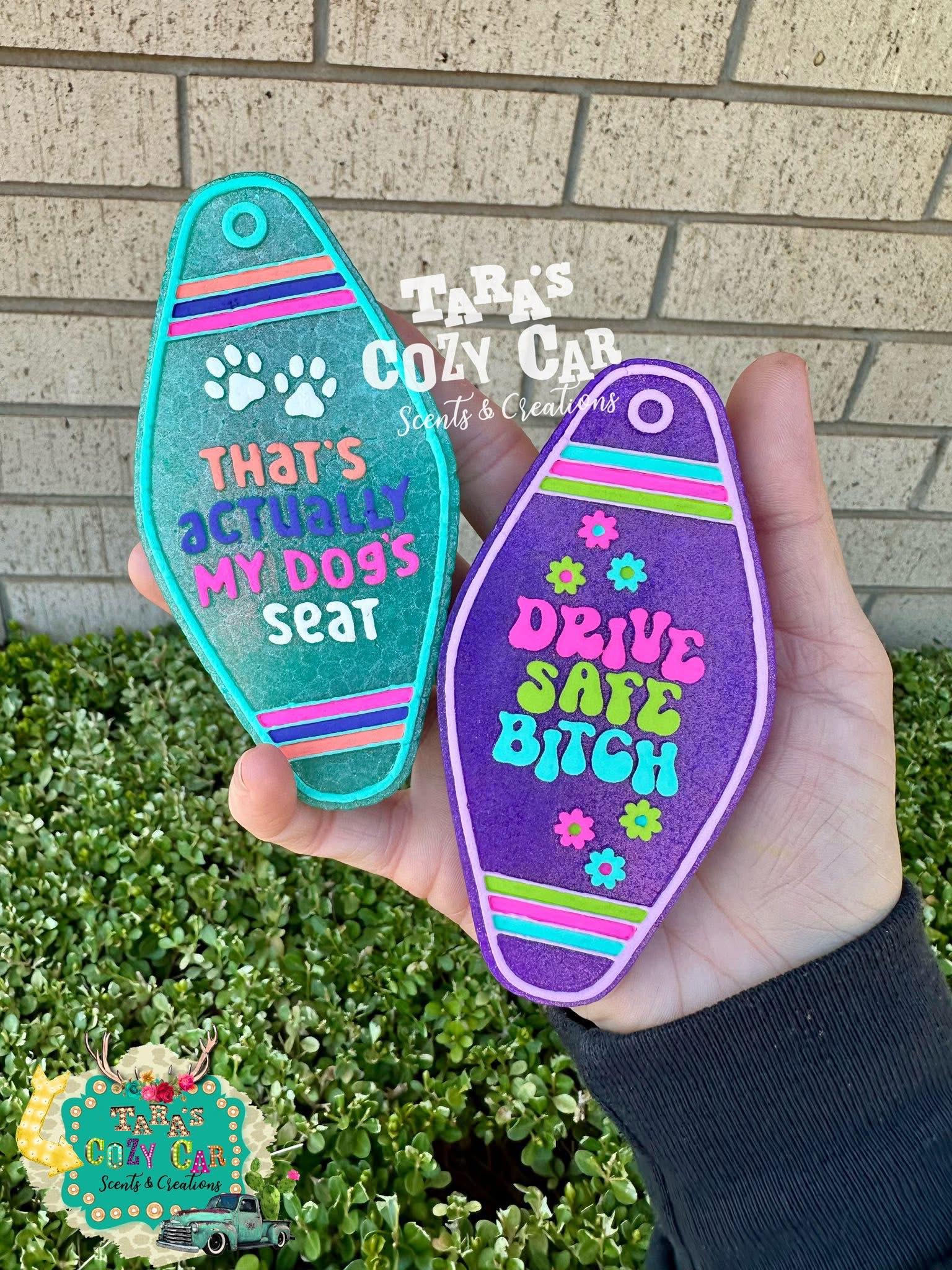 That's My Dog's Seat Motel Key Inserts Freshie Mold, for adult car freshie designs oven safe silicone mold for resin funny mold