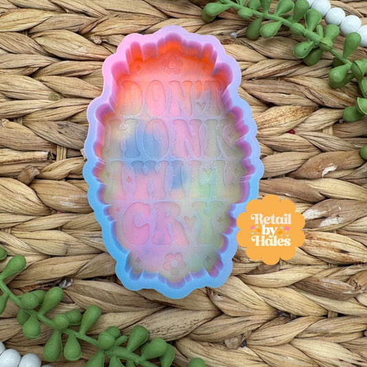 Don’t Honk I Will Cry Freshie Silicone Mold, anxiety humor, freshie supplies, popular freshie molds, best selling freshies, girly freshie