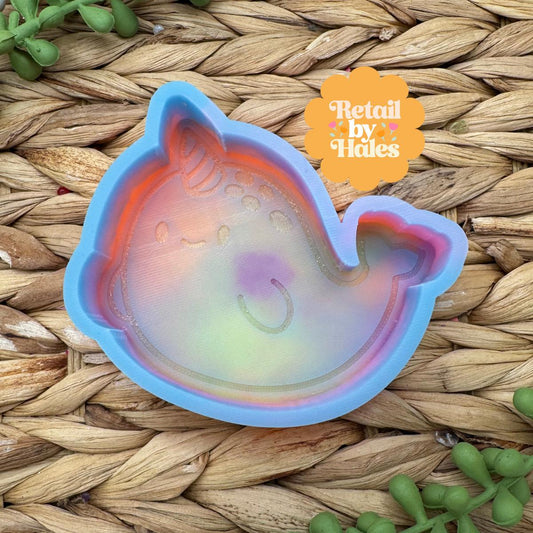 Narwhal Freshie Silicone Mold, aroma bead molds, freshie making supplies, animal freshie mold, bestselling freshie molds, sea creature