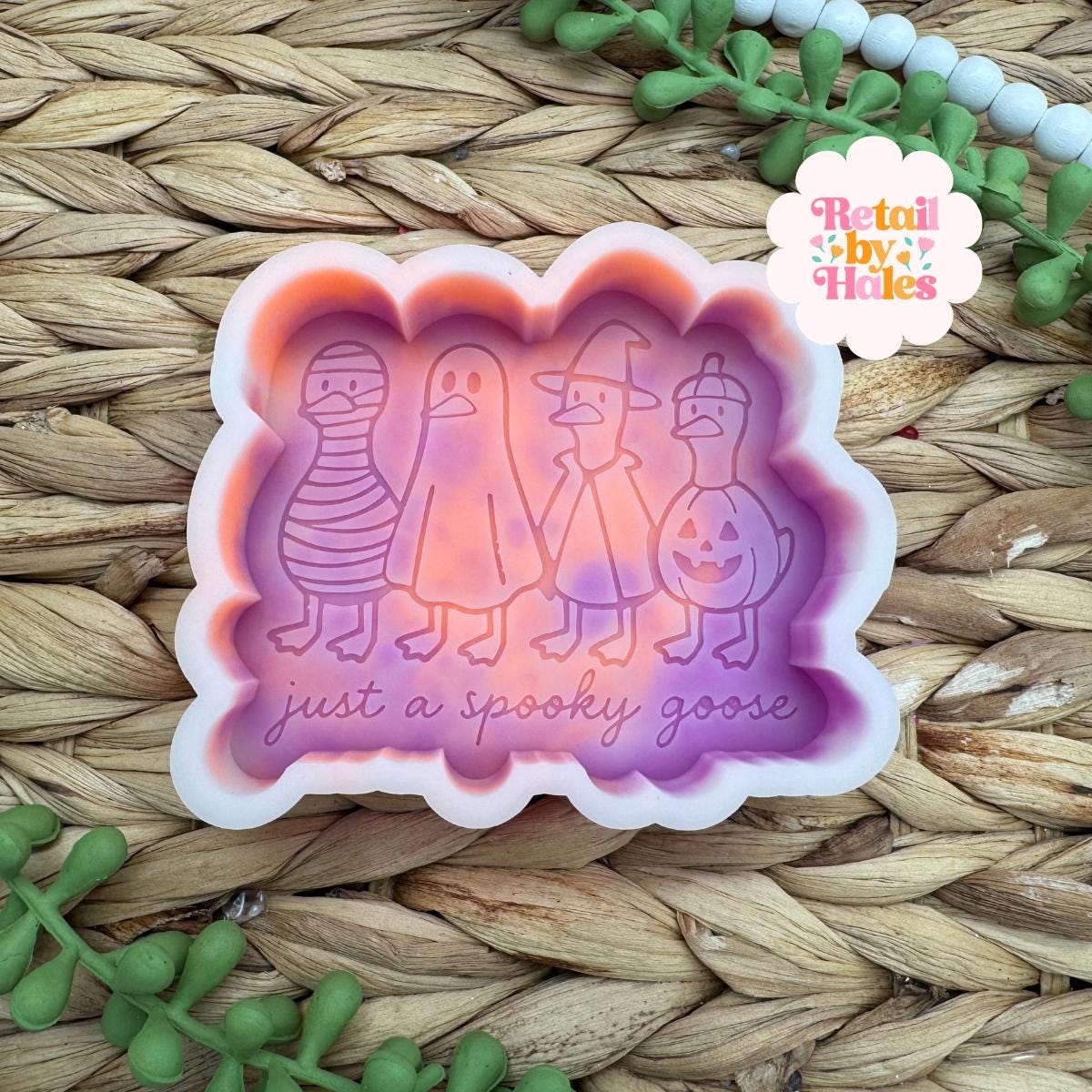 Just a Spooky Goose Freshie Mold, Halloween Goose Freshie Mold, Fall Goose Freshie Mold, Pumpkin freshie mold