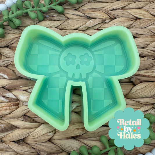 Skull Bow Mold, Cute Halloween Freshie Mold, Popular Halloween Freshie Mold, Skull Silicone Mold, Boho Halloween Freshie Mold