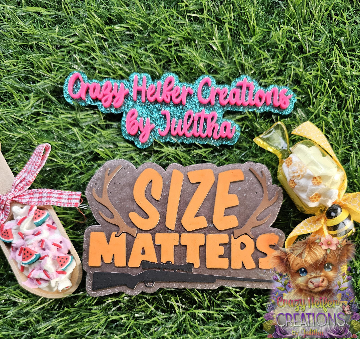 Size Matters Freshie Silicone Mold, hunting freshie making supplies, husband freshie ideas, bestselling dad molds, deer antler freshie