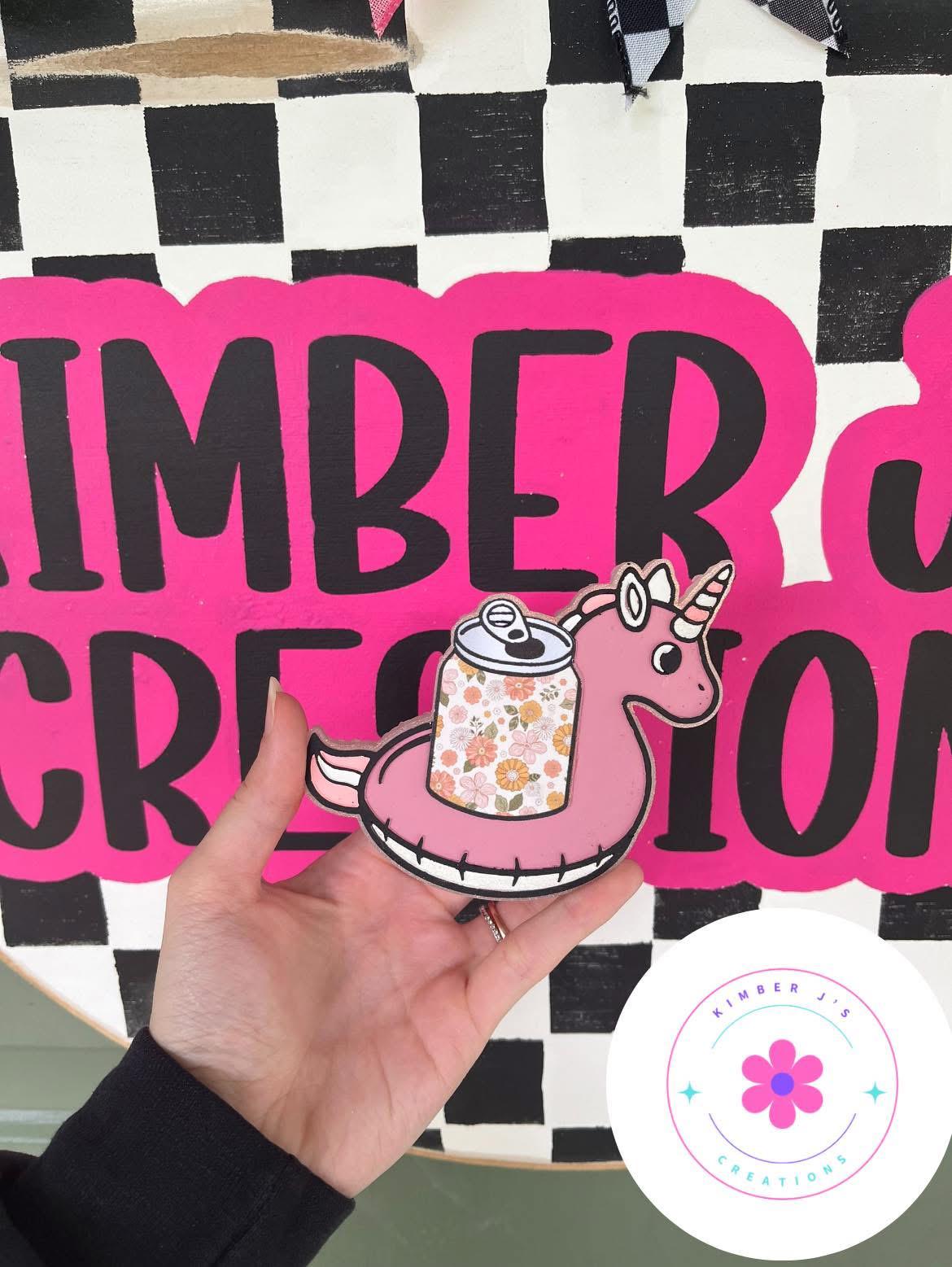 Unicorn Floaty with Can Freshie Mold, father's day drinking molds, alcohol freshie mold, cardstock freshie mold, soda can freshie mold