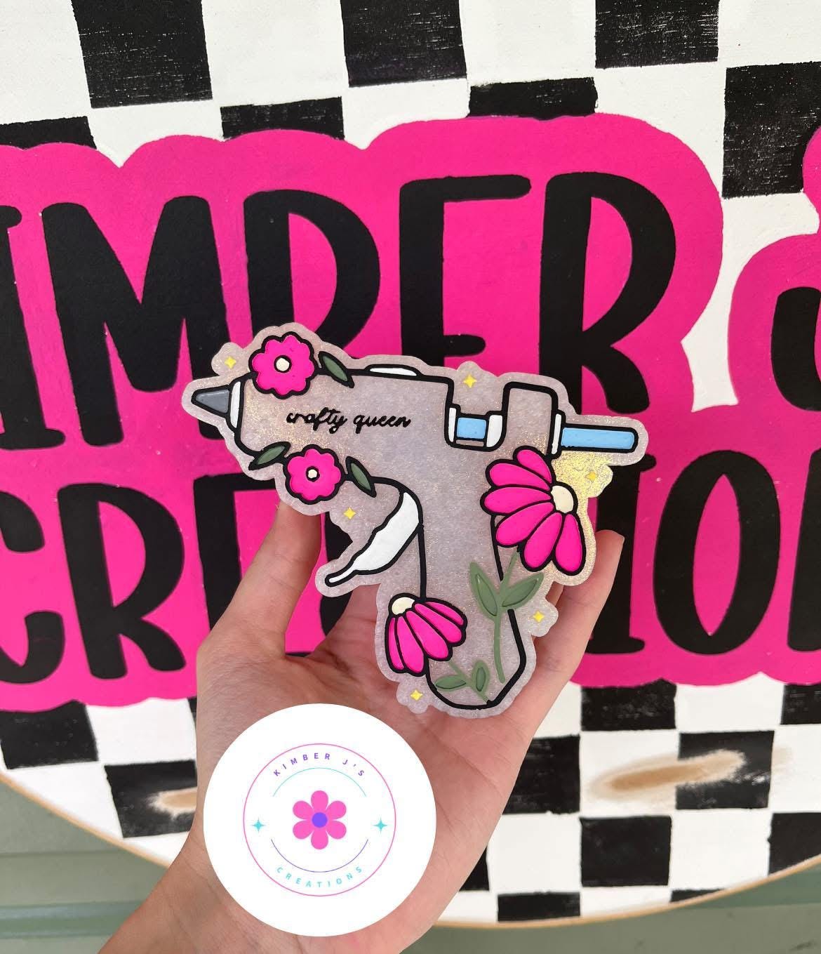 Hot Glue Gun Freshie Mold, Crafty Queen Freshie Mold, Crafting Freshie Mold, Hobby Freshie Molds, Mom Freshie Mold,