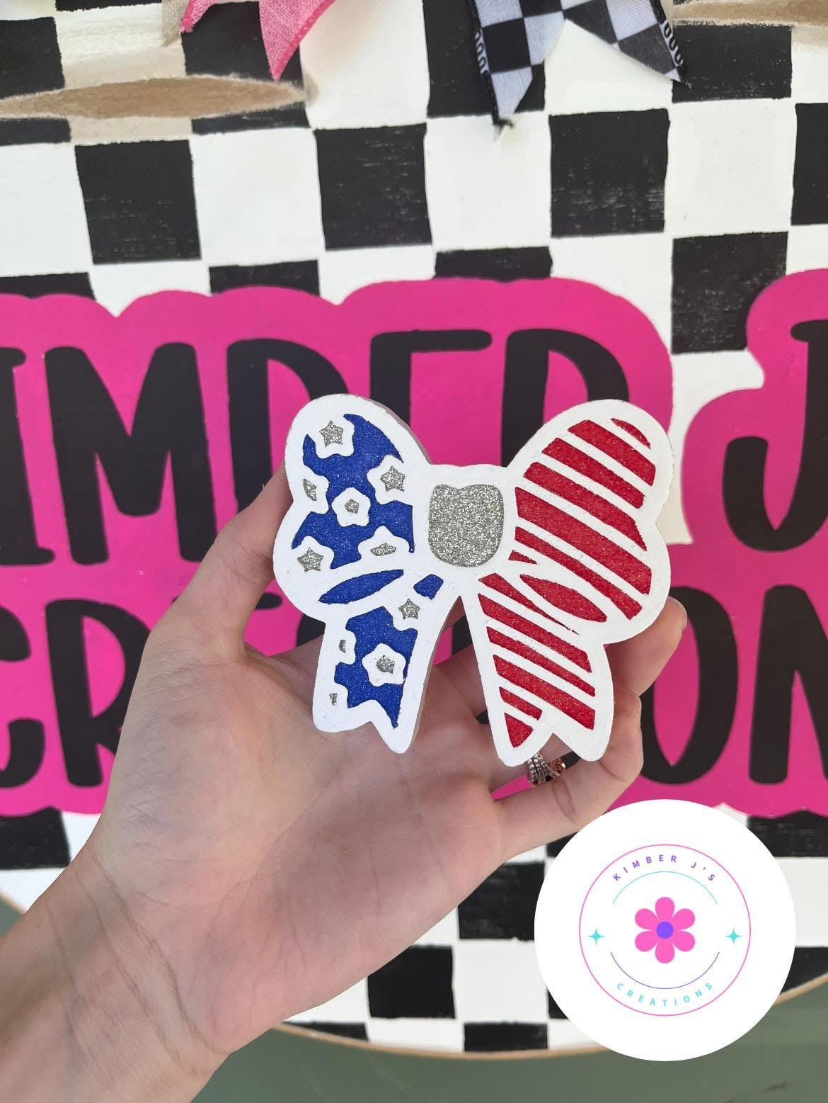 American Bow Freshie Silicone Mold, coquette bow molds, fourth of July freshie mold, USA bow car freshener, stars and stripes freshie mold,