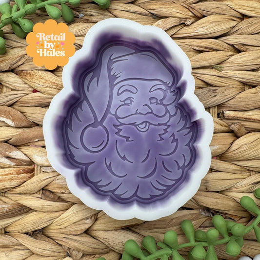 Santa Freshie Mold, freshie making supplies, Christmas freshie mold, santa claus silicone mold, Cute Santa mold, retro santa face mold