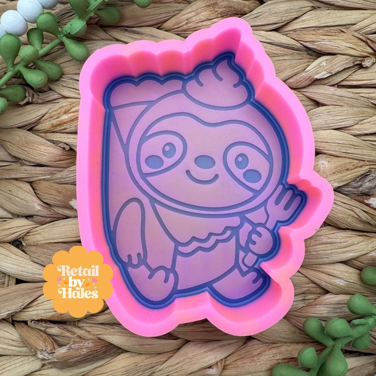 Pie Sloth Freshie Mold, Fall Freshie Mold, Pie Freshie Mold, cozy freshie mold, cute fall mold, sloth freshie mold, Pumpkin Pie freshie Mold