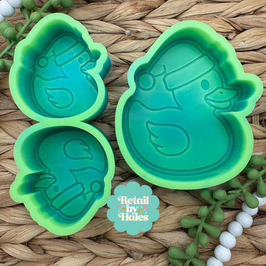 Santa Duck Set Freshie Mold, Christmas freshie mold, Cute Santa mold, cardstock freshie mold, rubber duck freshie mold