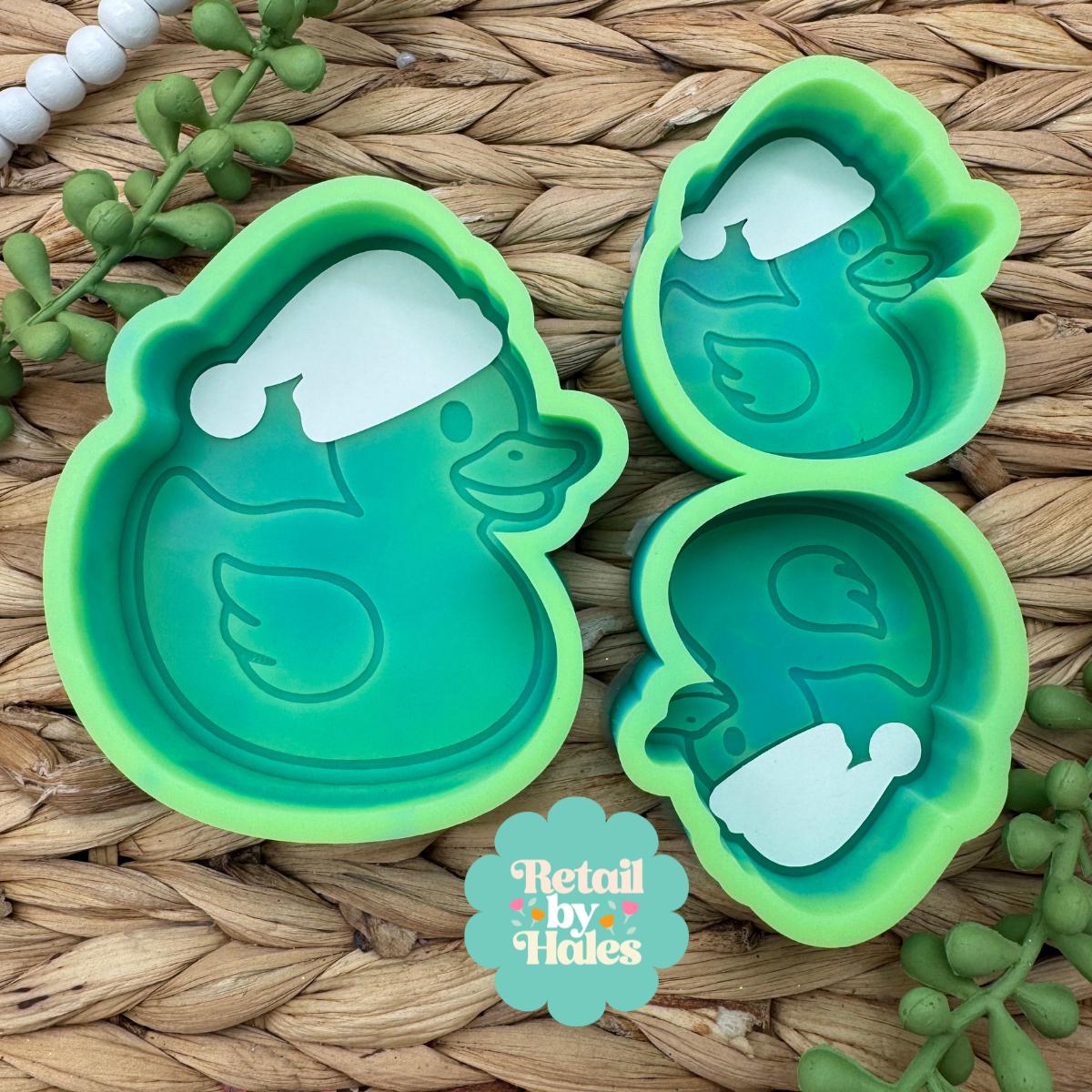 Santa Duck Set Freshie Mold, Christmas freshie mold, Cute Santa mold, cardstock freshie mold, rubber duck freshie mold
