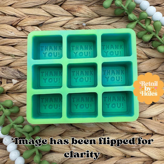 Thank You Scent Sample Freshie Mold, smaller scent sample freshies, freshies for scent samples, sample tray freshie mold