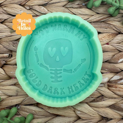 You Warm My Cold Dead Heart Freshie Mold, freshie making supplies, funny Valentine freshie mold, Snarky Valentine Molds, Dark Humor Freshie