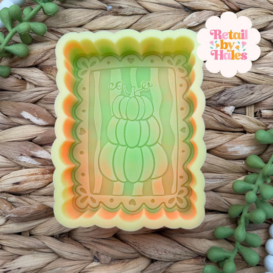 Pumpkin Stack Frame Freshie Mold, Floral pumpkin, Flower Pumpkin Mold, Fall Freshie Mold, Autumn Freshies, Fall Freshie Ideas