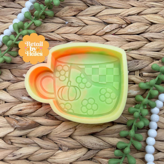 Pumpkin Tea Cup Freshie Mold, Pumpkin Freshie Mold, Fall Freshie Molds, Food Freshie Mold, Freshie Molds for Baking, Pumpkin Spice Mold