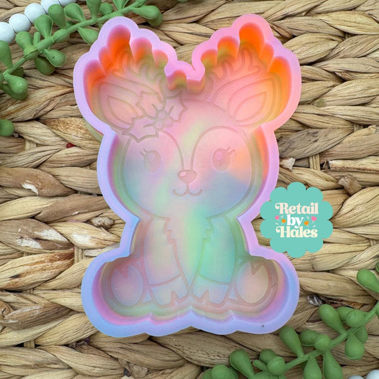 Reindeer Freshie Mold, freshie making supplies, Christmas freshie mold, santa clause silicone mold, winter freshie mold