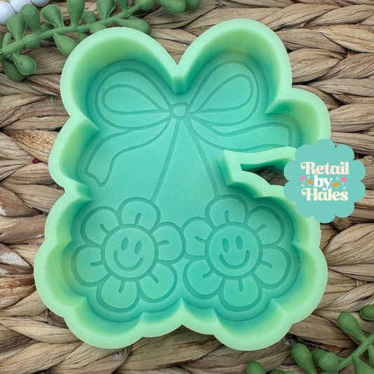 Flower Cherries Mold, Daisy freshie molds, smile flower mold, cute freshie molds, summer freshie molds, retro freshie mold, flower freshie