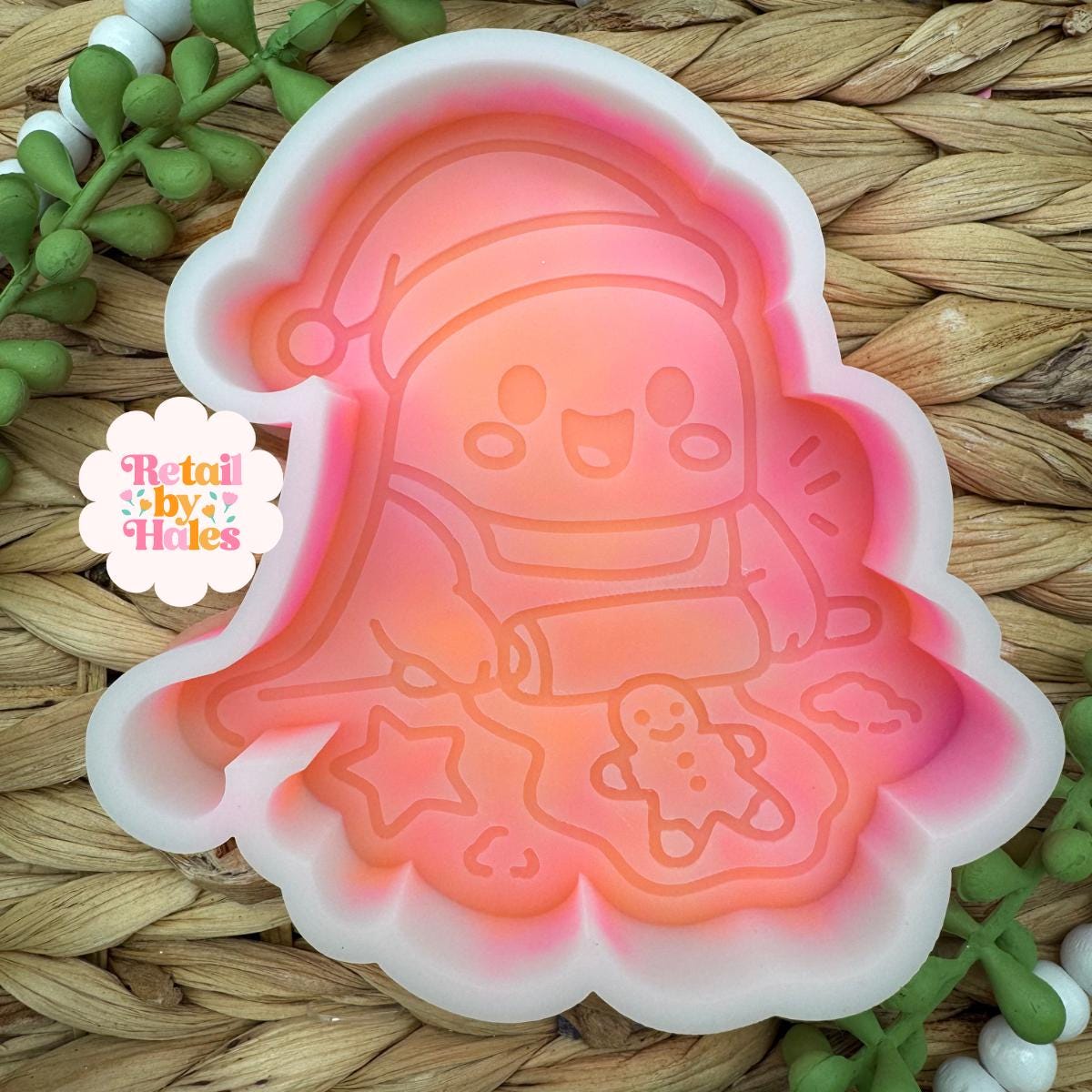 Ghost Making Cookies Freshie Mold, Christmas ghost freshie mold, Christmas freshie mold, christmas cookie freshie mold, spooky christmas