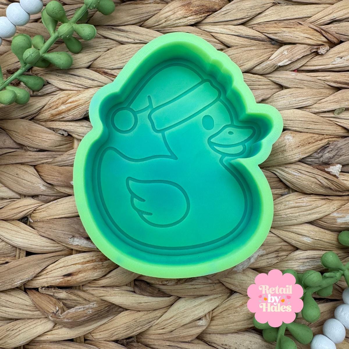 Santa Duck Freshie Mold, Christmas freshie mold, Cute Santa mold, cardstock freshie mold, rubber duck freshie mold