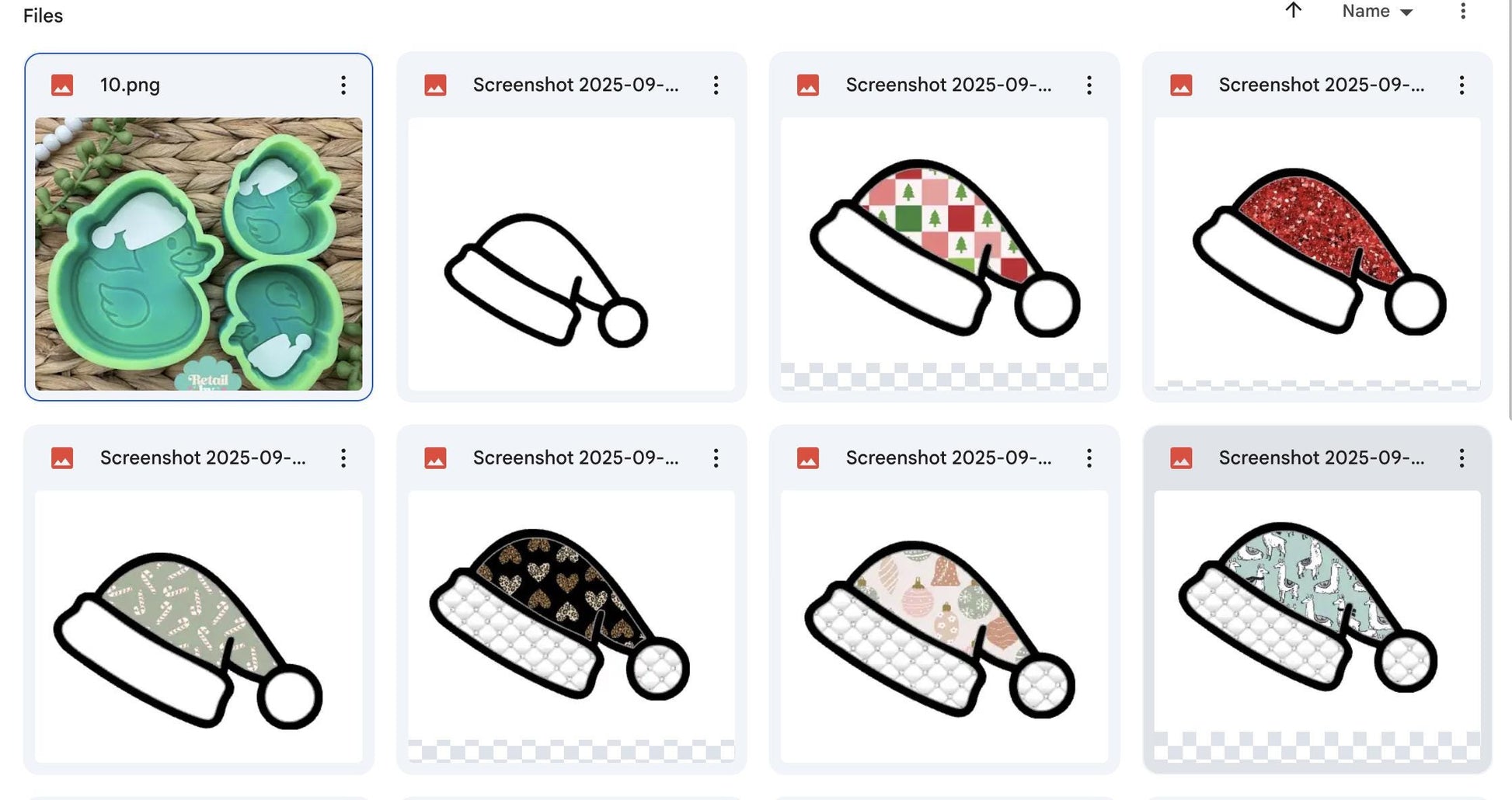 Santa Duck Freshie Mold, Christmas freshie mold, Cute Santa mold, cardstock freshie mold, rubber duck freshie mold