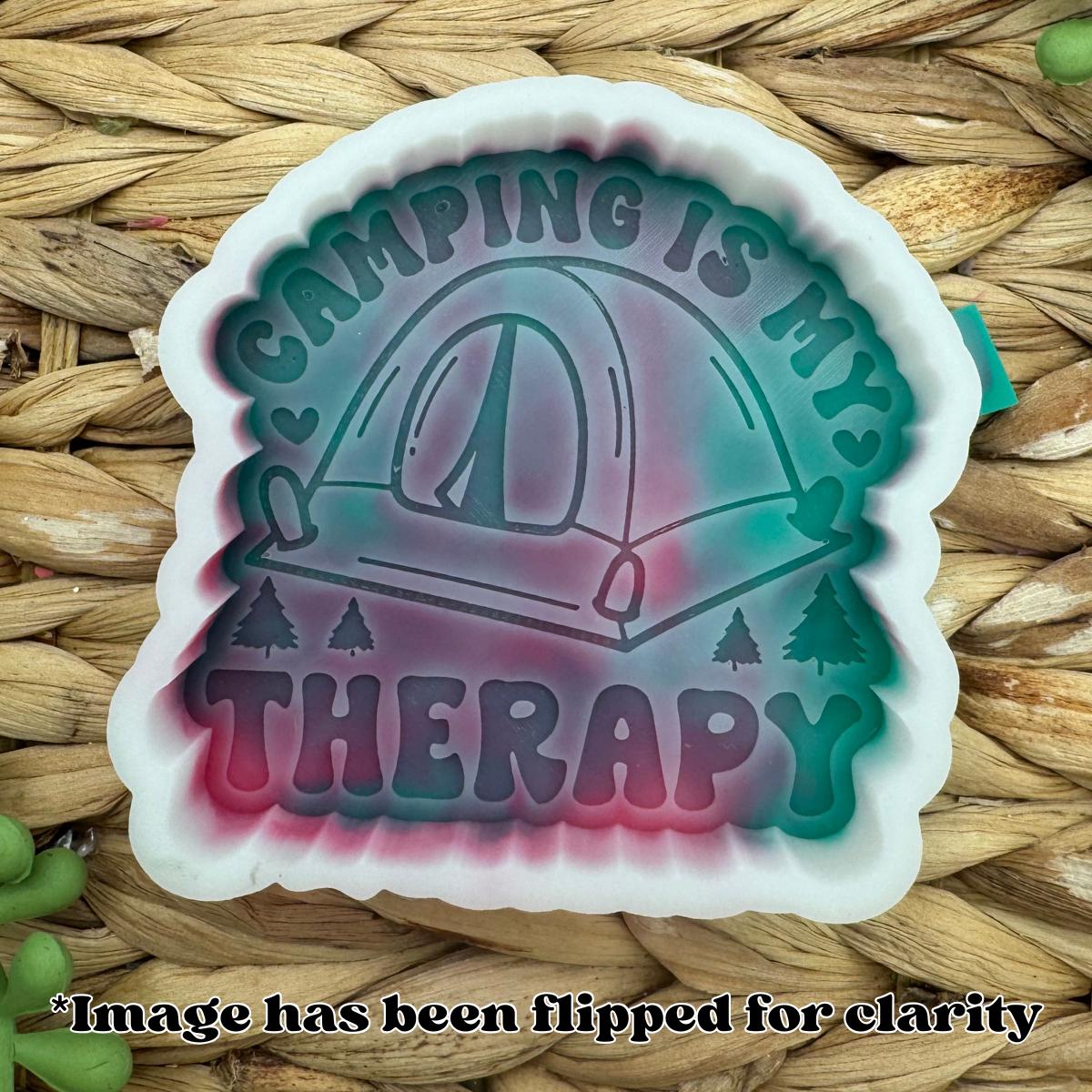 Camping is My Therapy Freshie Silicone Mold, freshie making supplies, popular freshie, best selling freshies, summer freshie ideas, outdoor