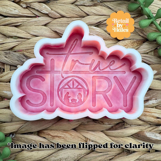 True Story Freshie Mold, freshie making supplies, Christmas freshie mold, Jesus Christmas Freshie Molds, Nativity Freshie Mold