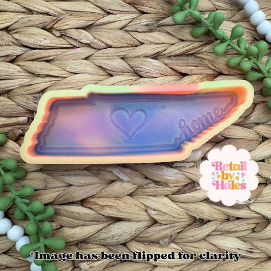 Tennessee Freshie Mold, Home State Freshie Molds, USA Freshie Molds, Beginner Aroma Bead Molds, Tennessee State Freshie Mold