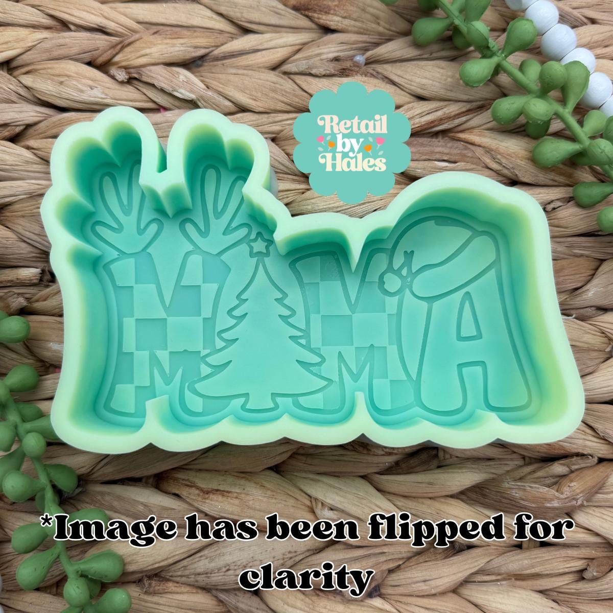 Christmas Mama Freshie Mold, freshie making supplies, Christmas freshie mold, santa clause silicone mold, winter freshie mold