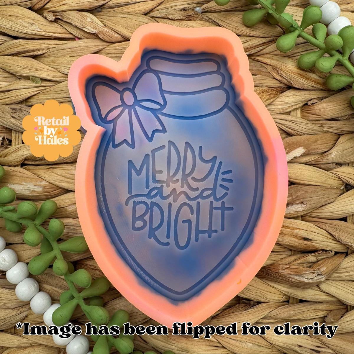 Christmas Light Freshie Mold, freshie making supplies, Christmas cardstock freshie mold, christmas freshie mold, merry and bright freshie