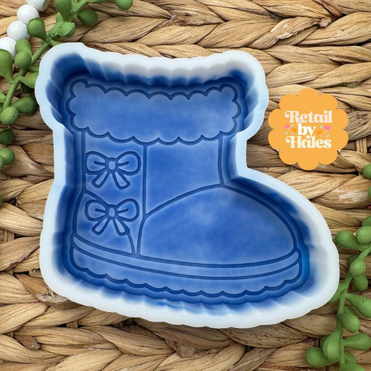 Winter Boot Freshie Silicone Mold, freshie making supplies, Christmas freshie mold, cozy winter freshie molds, happy winter molds