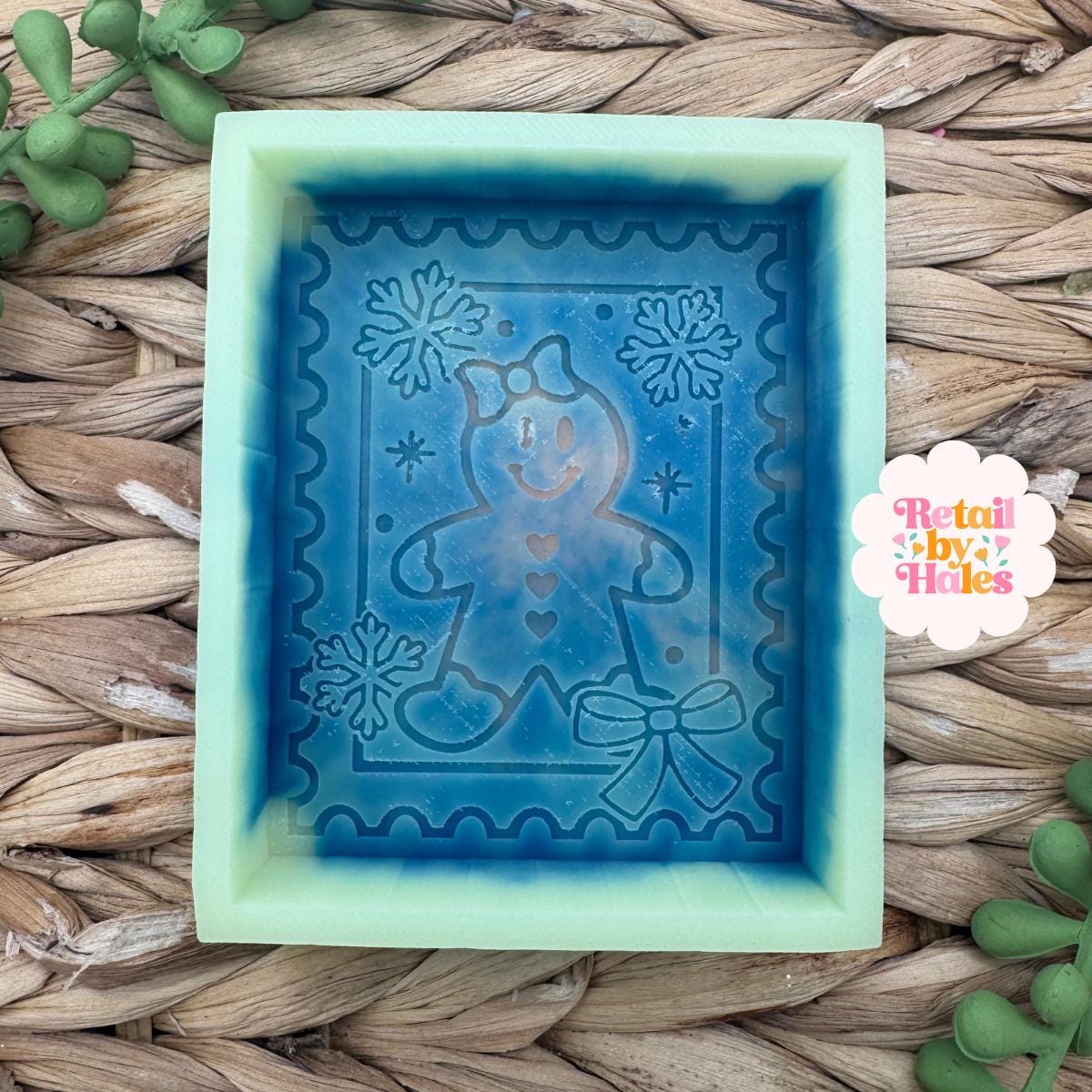 Gingerbread Stamp Freshie Mold, freshie making supplies, Christmas freshie mold, cozy winter freshie molds, happy gingerbread molds