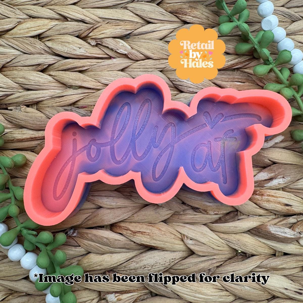 Jolly AF Freshie Silicone Mold, freshie making supplies, Christmas freshie mold, winter freshie mold, funny christmas mold, snarky christmas