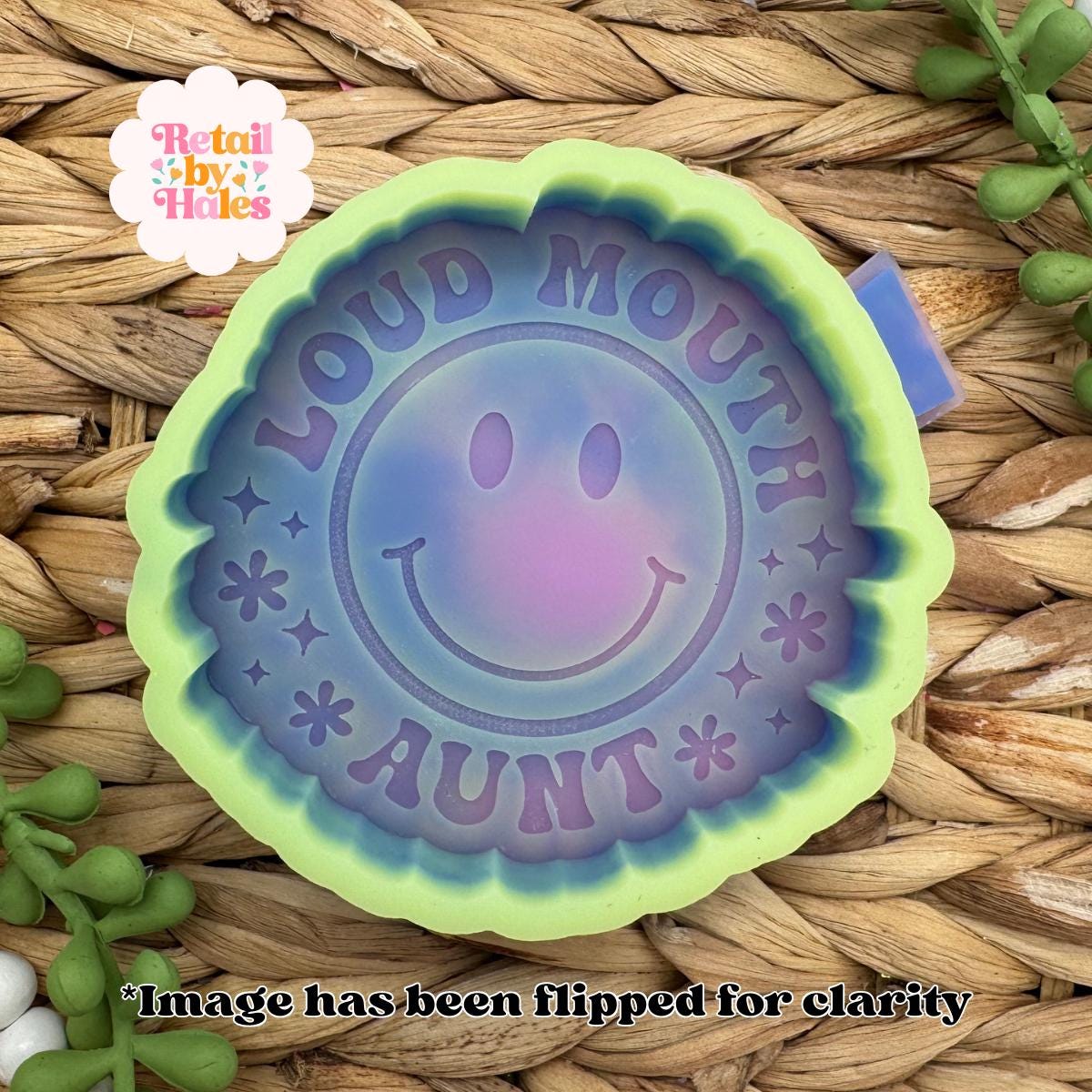 Loud Mouth Aunt Mold, Auntie Freshie Silicone Mold, aroma bead molds, freshie making supplies, aunt freshie mold, bestselling freshie molds