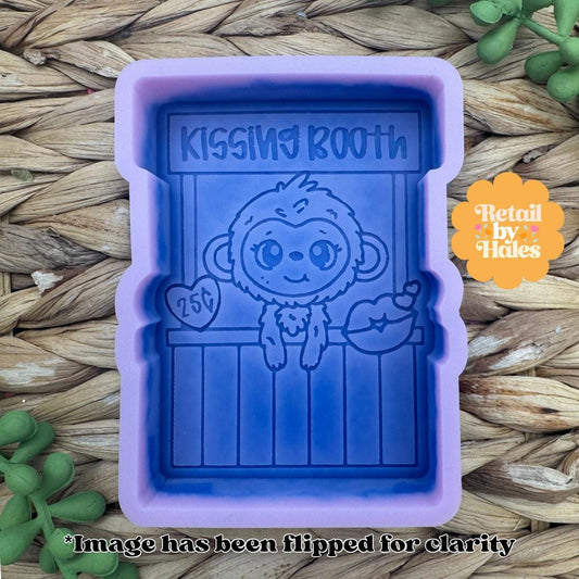 Kissing Booth Valentine Freshie Mold, monkey valentine's day soap mold, heart freshie mold, valentine freshie mold, cute monkey valentine