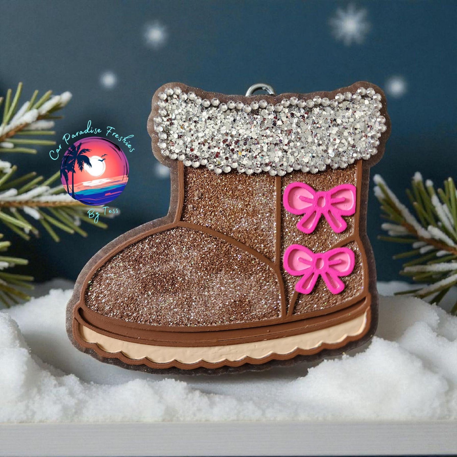 Winter Boot Freshie Silicone Mold, freshie making supplies, Christmas freshie mold, cozy winter freshie molds, happy winter molds