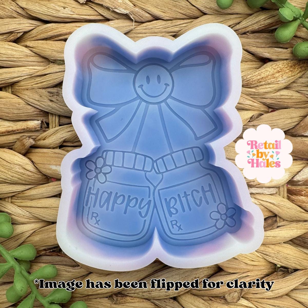 Happy Bitch Pills Cherry Freshie Mold, mental health freshie mold, medication freshie molds, rx freshie mold, depression freshie mold