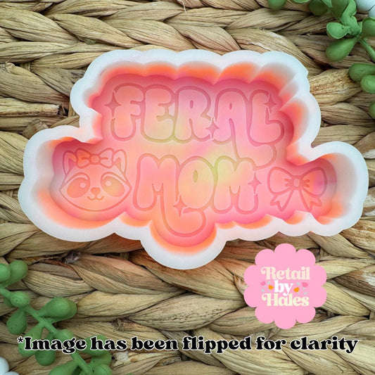 Feral Mom Freshie Mold, motherhood freshie mold, beginner freshie mold, freshie making supplies, silicone mold for freshie, racoon freshie