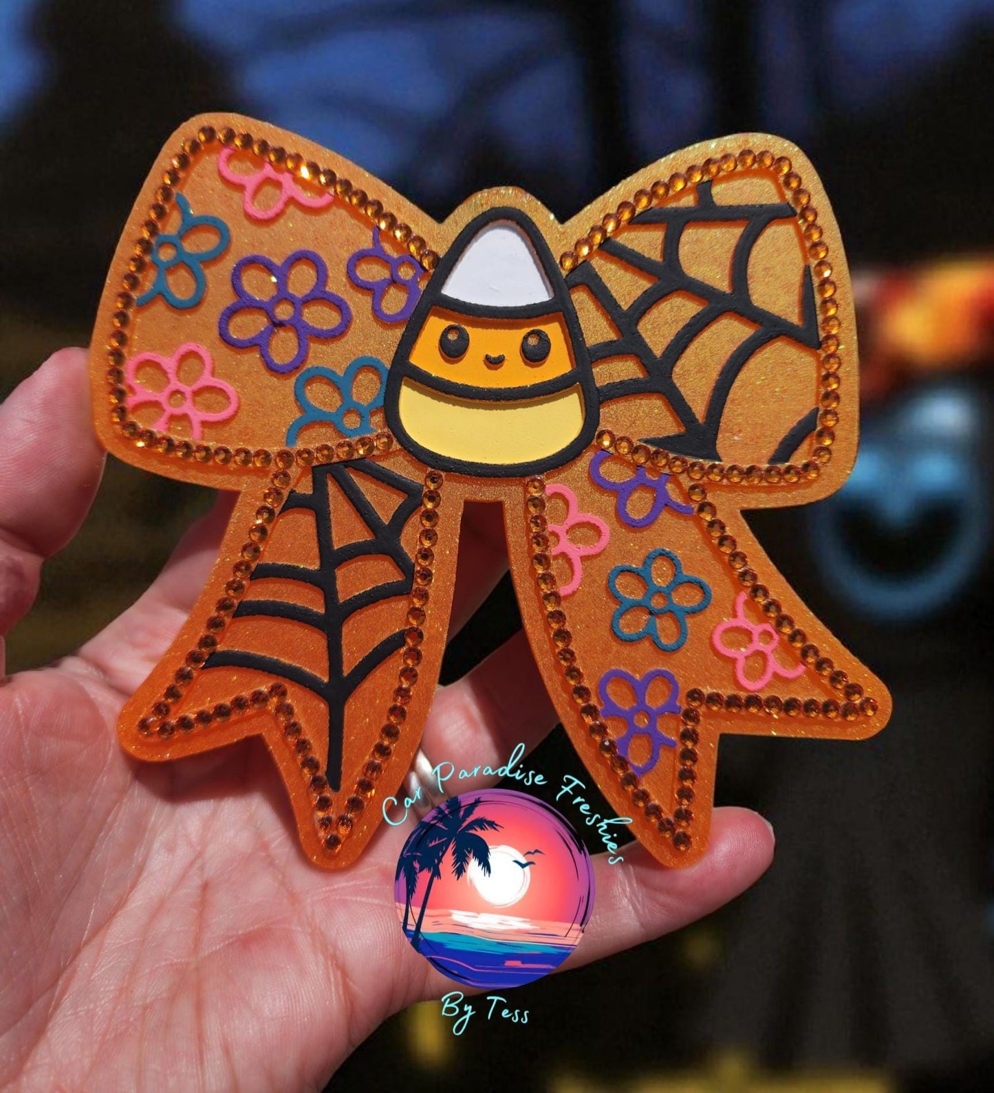 Candy Corn Bow Mold, Halloween Freshie Mold, Fall Freshie Mold, Candy Corn Silicone Mold, Candy Corn Freshie Mold,Halloween Mold