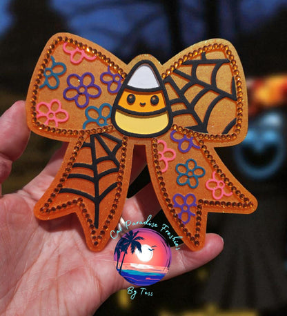 Candy Corn Bow Mold, Halloween Freshie Mold, Fall Freshie Mold, Candy Corn Silicone Mold, Candy Corn Freshie Mold,Halloween Mold