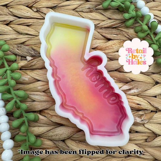 California Freshie Mold, Home State Freshie Molds, USA Freshie Molds, Beginner Aroma Bead Molds, California State Freshie Mold, Cali Freshie