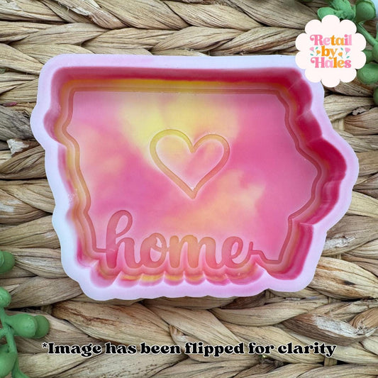 Iowa Freshie Mold, Home State Freshie Molds, USA Freshie Molds, Beginner Aroma Bead Molds, Iowa State Freshie Mold